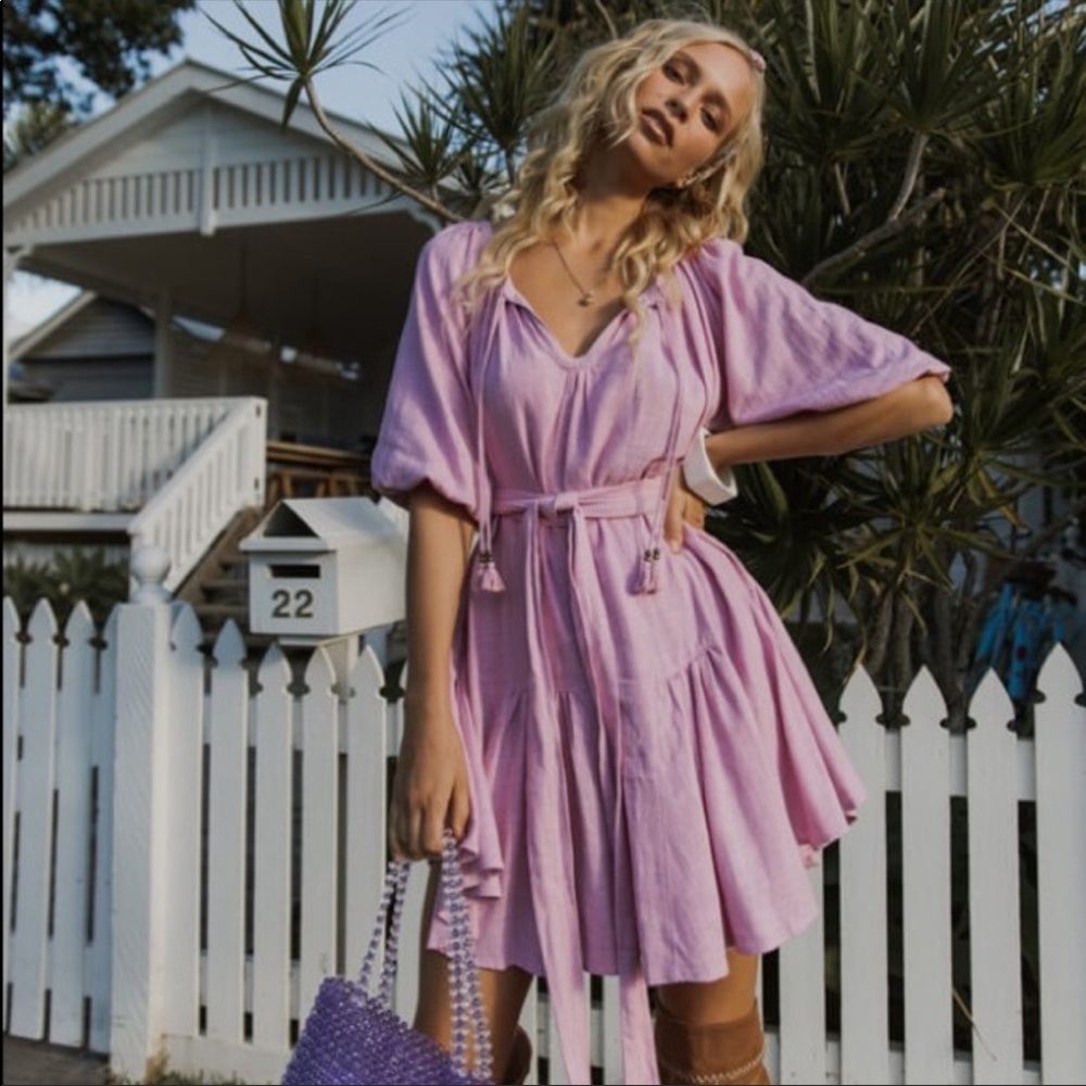 SPELL Bella Smock Dress Orchid